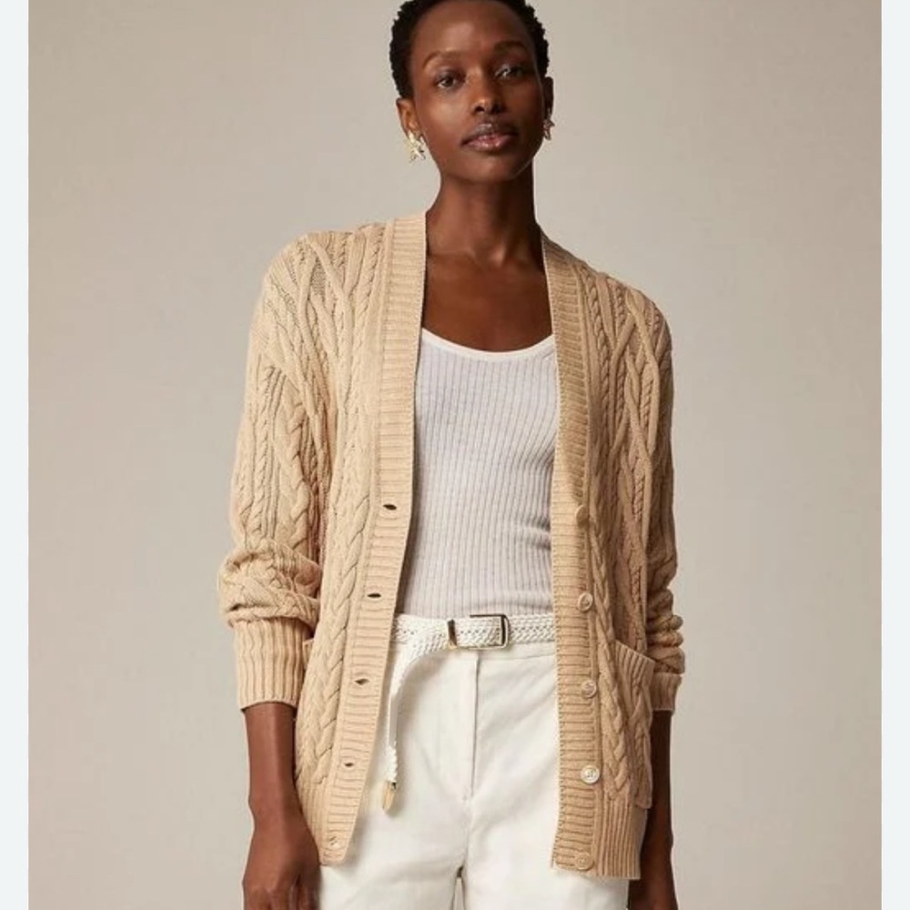 J.Crew cable knit cardigan size small